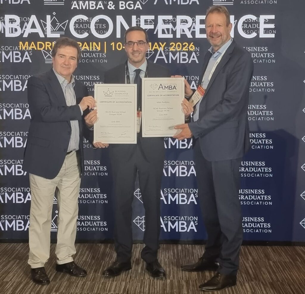 Pr. Tarik EL MALKI, Directeur Général du Groupe ISCAE, à la Global Conférence AMBA & BGA: Double accréditation AMBA (3ème fois consécutive) & BGA (1ère obtention)