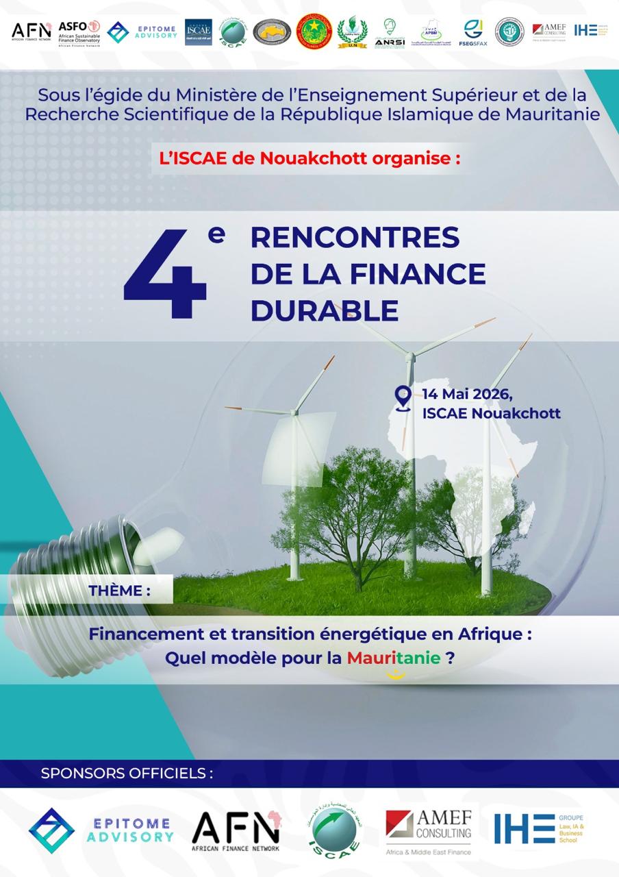 4es Rencontres Internationales de Finance Durable — ISCAE Nouakchott, 14 Mai 2026