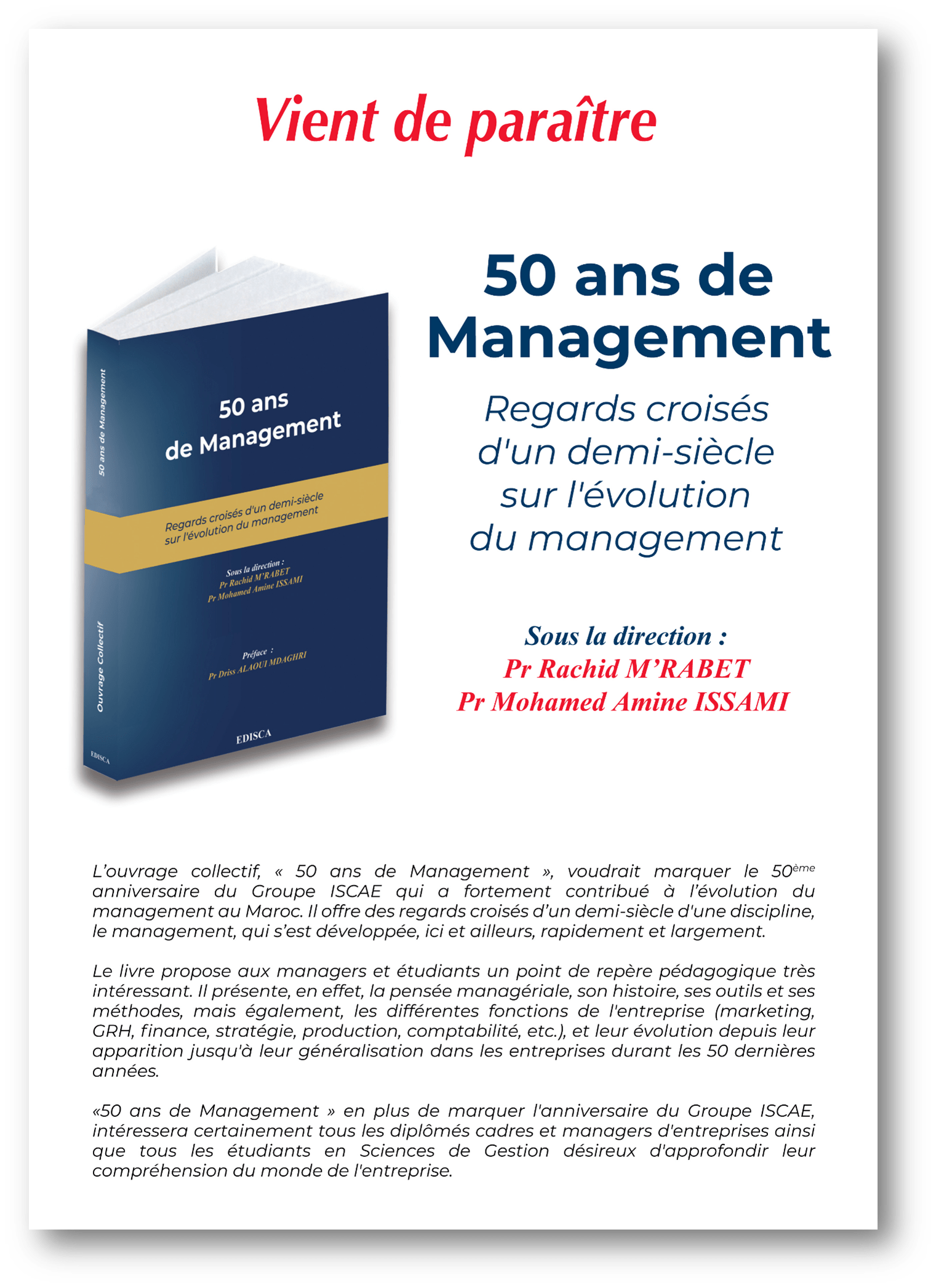 50 ans de Management — EDISCA
