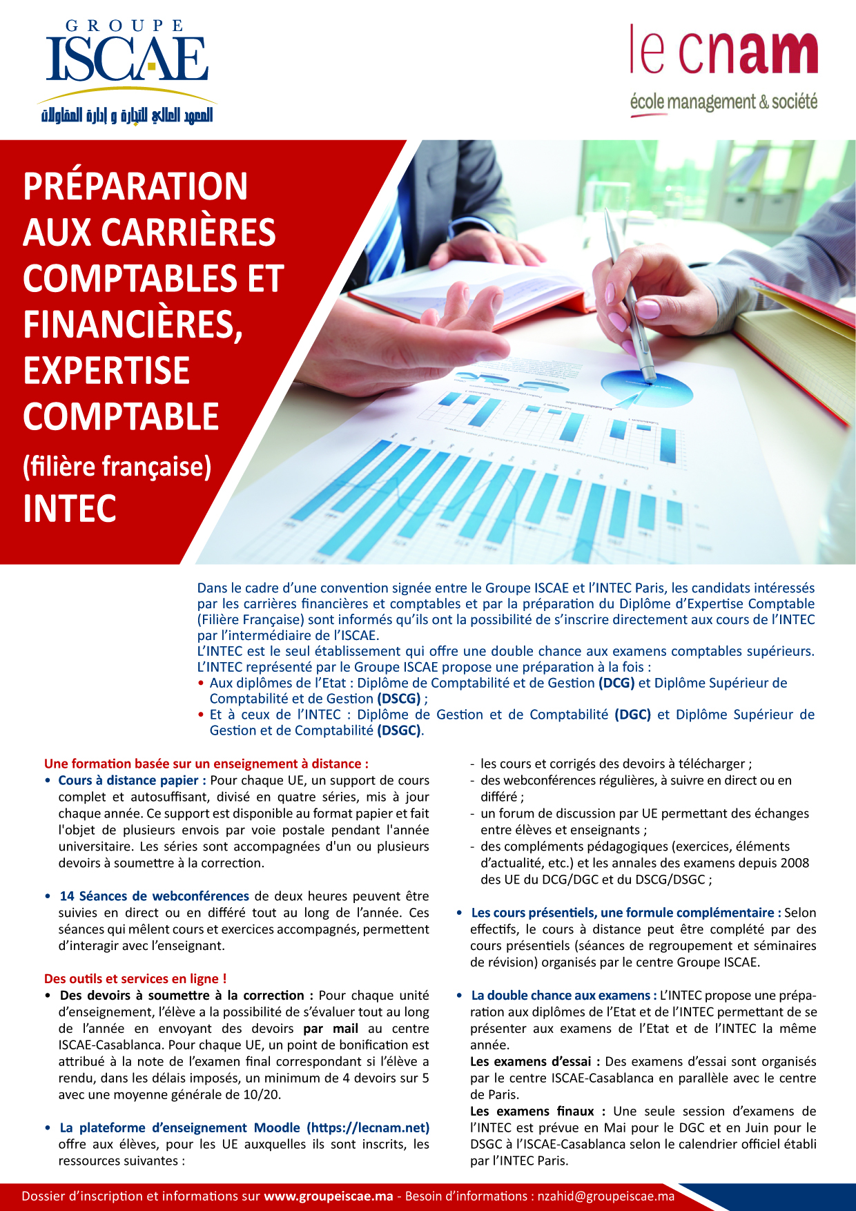 INTEC Paris – Fiche de présentation, Groupe ISCAE Casablanca