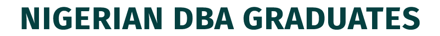 Nigerian DBA graduates