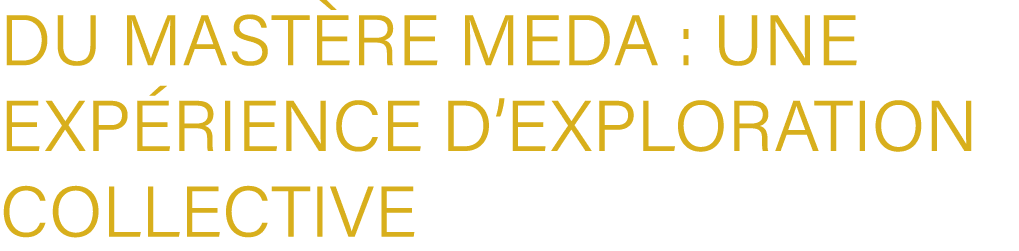 du Mast re MEDA : Une exp rience d’exploration collective