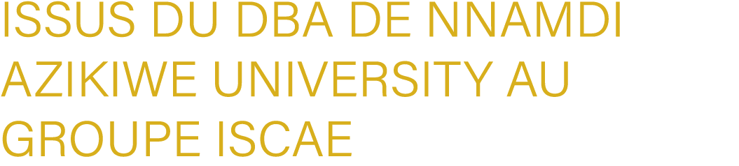 issus du DBA de Nnamdi Azikiwe University au Groupe ISCAE